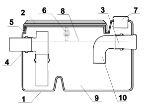 Жировловлювач побутовий під мийку (сепаратор жиру) СЖ 0,5-0,04 "Оптима"